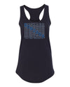 Women's Gonzaga Bulldogs Tank Top - Diagonal Echo Gonzaga