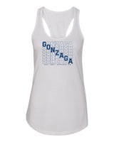 Women's Gonzaga Bulldogs Tank Top - Diagonal Echo Gonzaga