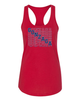 Women's Gonzaga Bulldogs Tank Top - Diagonal Echo Gonzaga