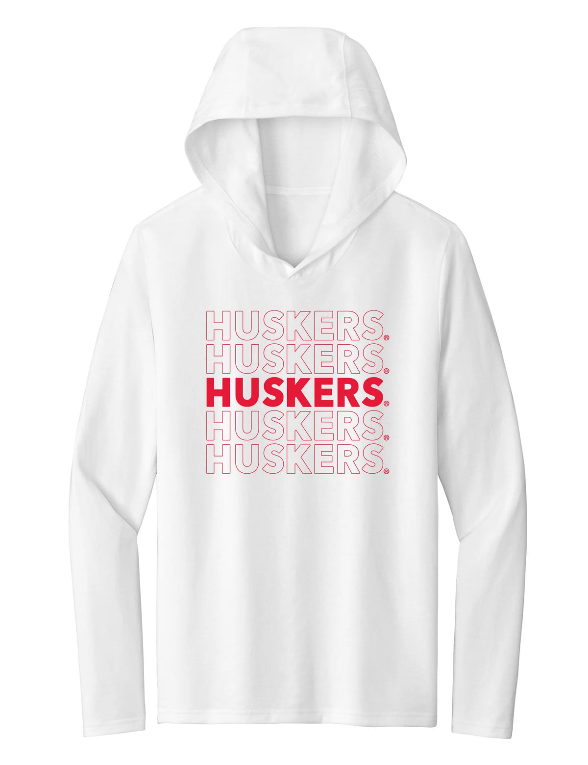 Women's Nebraska Huskers Long Sleeve Hooded Tee Shirt - Huskers Times 5