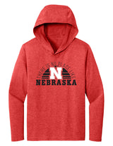 Women's Nebraska Huskers Long Sleeve Hooded Tee Shirt - No Place Like Nebraska
