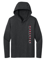 Women's Nebraska Huskers Long Sleeve Hooded Tee Shirt - Striped Vertical University of Nebraska