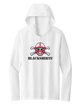 Women's Nebraska Huskers Long Sleeve Hooded Tee Shirt - NEW Official Blackshirts Logo