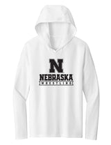 Women's Nebraska Huskers Long Sleeve Hooded Tee Shirt - Nebraska Wrestling Black Ink