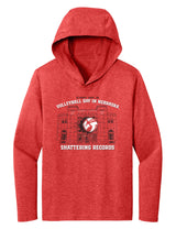 Women's Nebraska Huskers Long Sleeve Hooded Tee Shirt - Volleyball Day in Nebraska