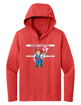 Women's Nebraska Huskers Long Sleeve Hooded Tee Shirt - Nebraska Volleyball with Herbie Husker