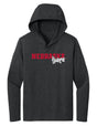 Women's Nebraska Huskers Long Sleeve Hooded Tee Shirt - Script Huskers Overlap Nebraska