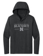 Women's Nebraska Huskers Long Sleeve Hooded Tee Shirt - Nebraska Blackout Block N