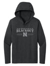 Women's Nebraska Huskers Long Sleeve Hooded Tee Shirt - Nebraska Blackout Block N