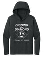 Women's Nebraska Huskers Long Sleeve Hooded Tee Shirt - Nebraska Volleyball Digging the Diamond
