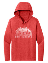 Women's Nebraska Huskers Long Sleeve Hooded Tee Shirt - Script Nebraska Basketball