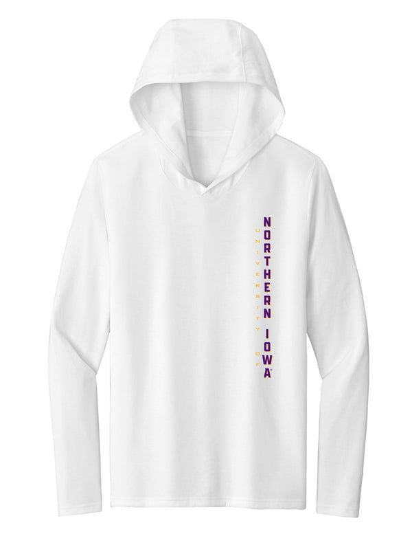 Women's Northern Iowa Panthers Long Sleeve Hooded Tee Shirt - Vertical University of Northern Iowa
