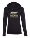 Women's Army Black Knights Long Sleeve Hooded Tee Shirt - Army Full Color Fade Primary Logo