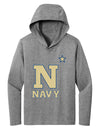 Women's Navy Midshipmen Long Sleeve Hooded Tee Shirt - US Naval Academy Star Logo