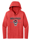 Women's North Carolina State Wolfpack Long Sleeve Hooded Tee Shirt - 3-Stripe Primary Logo