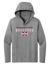 Women's Mississippi State Bulldogs Long Sleeve Hooded Tee Shirt - MSU Bulldogs 3-Stripe