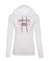 Women's Mississippi State Bulldogs Long Sleeve Hooded Tee Shirt - MSU Bulldogs 3-Stripe