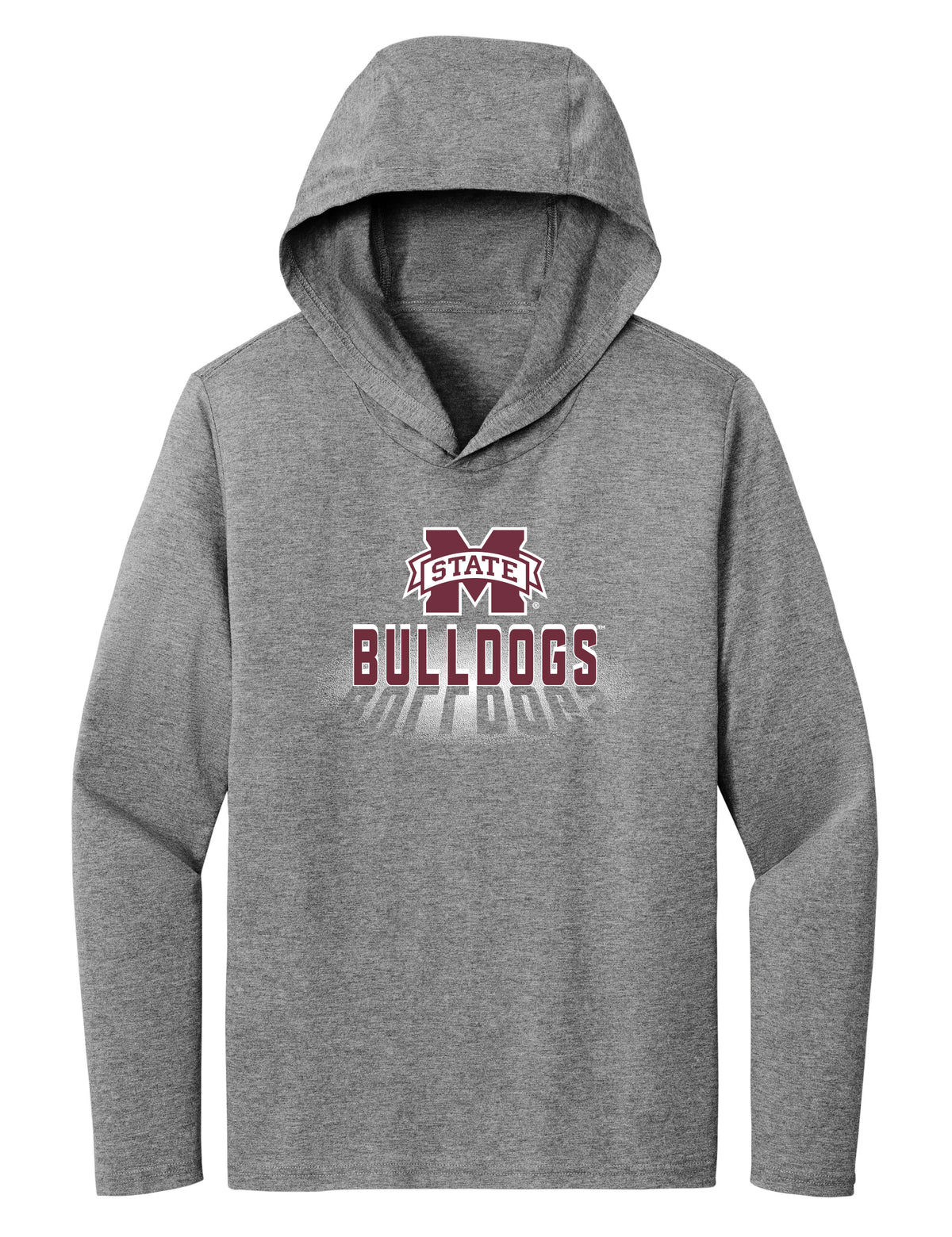 Women's Mississippi State Bulldogs Long Sleeve Hooded Tee Shirt - Bulldogs Spotlight and Shadow