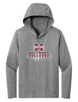Women's Mississippi State Bulldogs Long Sleeve Hooded Tee Shirt - Bulldogs Spotlight and Shadow