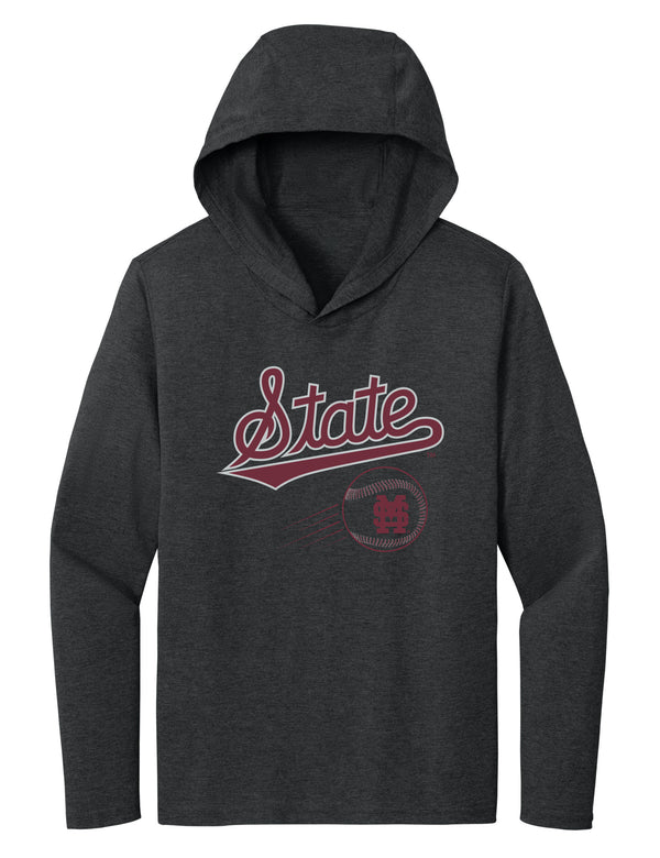 Women's Mississippi State Bulldogs Long Sleeve Hooded Tee Shirt - Mississippi State Baseball