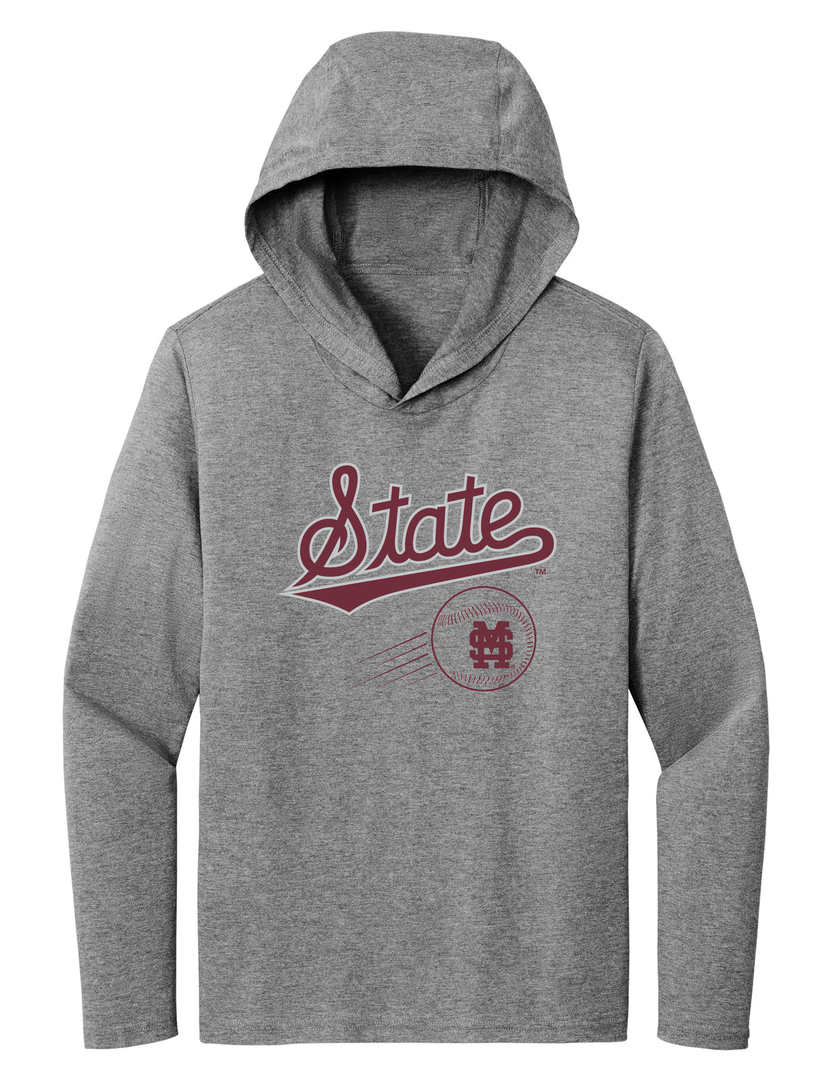 Women's Mississippi State Bulldogs Long Sleeve Hooded Tee Shirt - Mississippi State Baseball