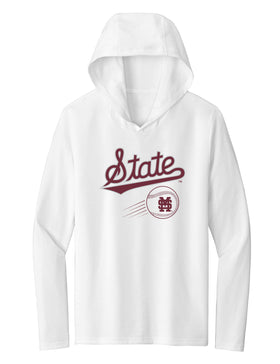 Women's Mississippi State Bulldogs Long Sleeve Hooded Tee Shirt - Mississippi State Baseball