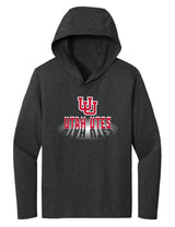 Women's Utah Utes Long Sleeve Hooded Tee Shirt - Spotlight Shadow Utah Utes