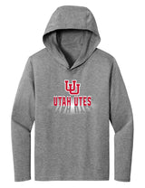 Women's Utah Utes Long Sleeve Hooded Tee Shirt - Spotlight Shadow Utah Utes