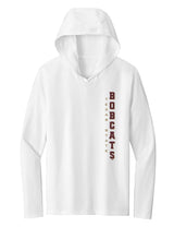 Women's Texas State Bobcats Long Sleeve Hooded Tee Shirt - Vertical Texas State Bobcats
