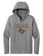 Women's Texas State Bobcats Long Sleeve Hooded Tee Shirt - 3 Stripe State Outline Logo