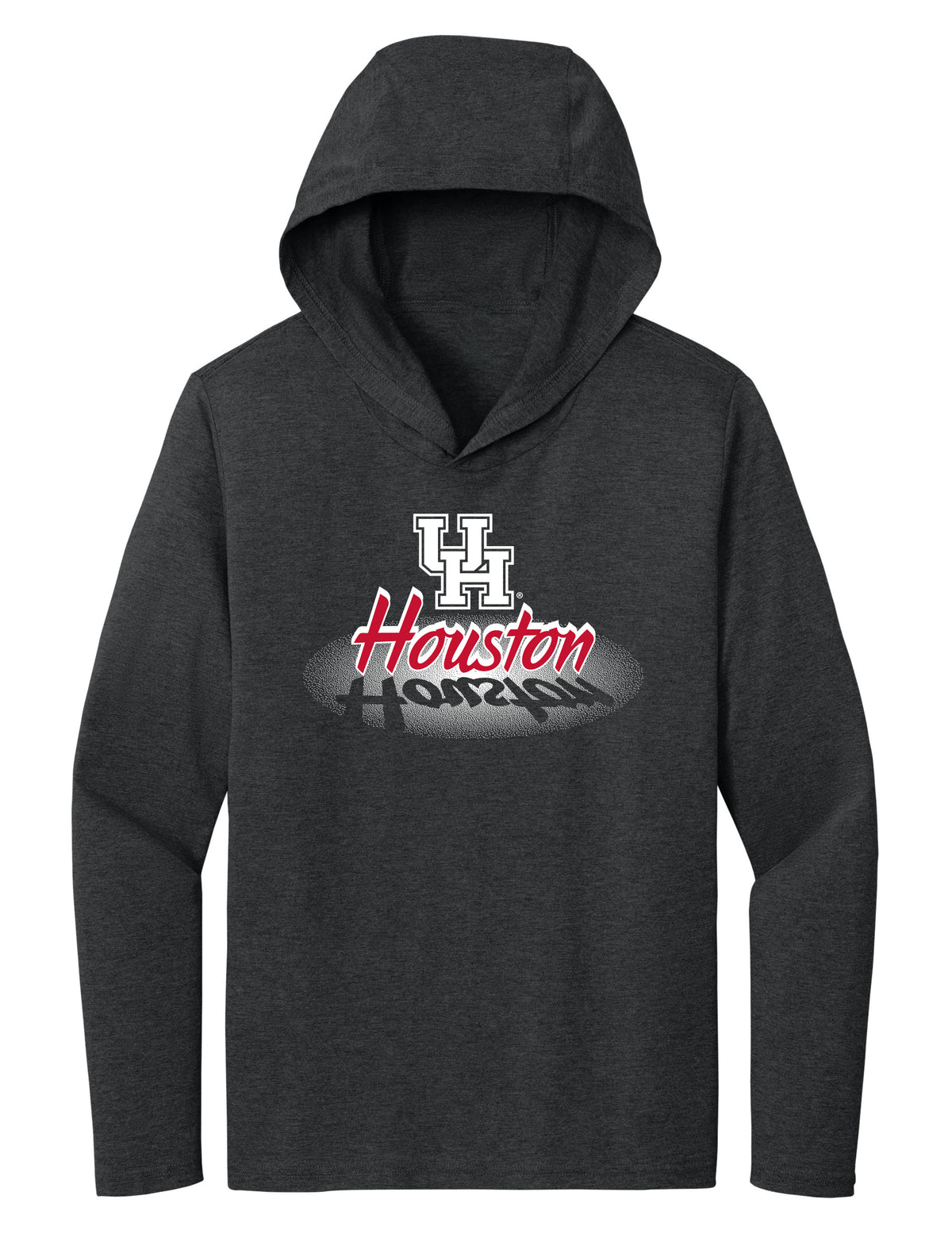 Women's Houston Cougars Long Sleeve Hooded Tee Shirt - Spotlight and Shadow Houston