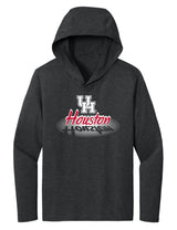 Women's Houston Cougars Long Sleeve Hooded Tee Shirt - Spotlight and Shadow Houston