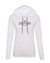 Women's James Madison Dukes Long Sleeve Hooded Tee Shirt - Striped James Madison Football Laces