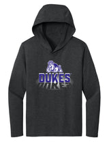 Women's James Madison Dukes Long Sleeve Hooded Tee Shirt - Spotlight and Shadow Dukes