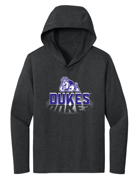 Women's James Madison Dukes Long Sleeve Hooded Tee Shirt - Spotlight and Shadow Dukes