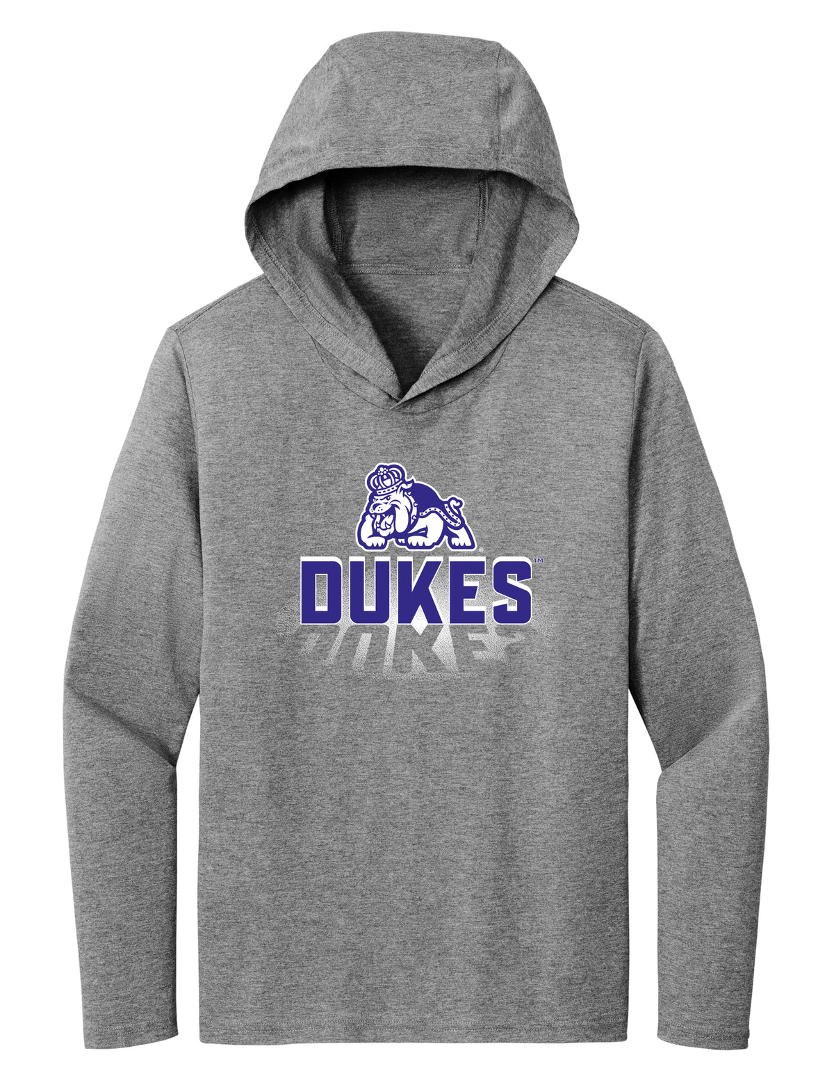 Women's James Madison Dukes Long Sleeve Hooded Tee Shirt - Spotlight and Shadow Dukes