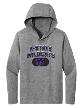 Women's K-State Wildcats Long Sleeve Hooded Tee Shirt - Full Color K-State Wildcats Fade