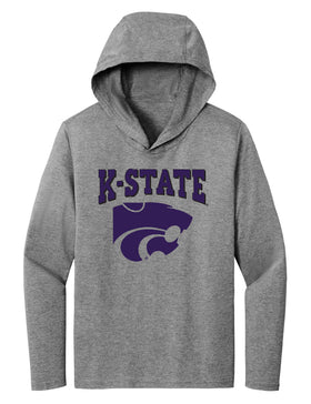 Women's K-State Wildcats Long Sleeve Hooded Tee Shirt - Kansas State Powercat Logo