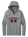 Women's Illinois Fighting Illini Long Sleeve Hooded Tee Shirt - Full Color Fade Illinois Arch