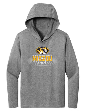 Women's Missouri Tigers Long Sleeve Hooded Tee Shirt - Spotlight and Shadow Mizzou