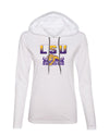 Women's LSU Tigers Long Sleeve Hooded Tee Shirt - LSU Tiger Stadium Full Color Fade