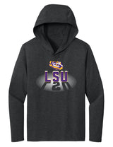 Women's LSU Tigers Long Sleeve Hooded Tee Shirt - Spotlight and Shadow LSU
