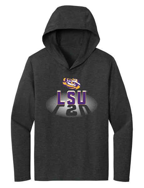 Women's LSU Tigers Long Sleeve Hooded Tee Shirt - Spotlight and Shadow LSU