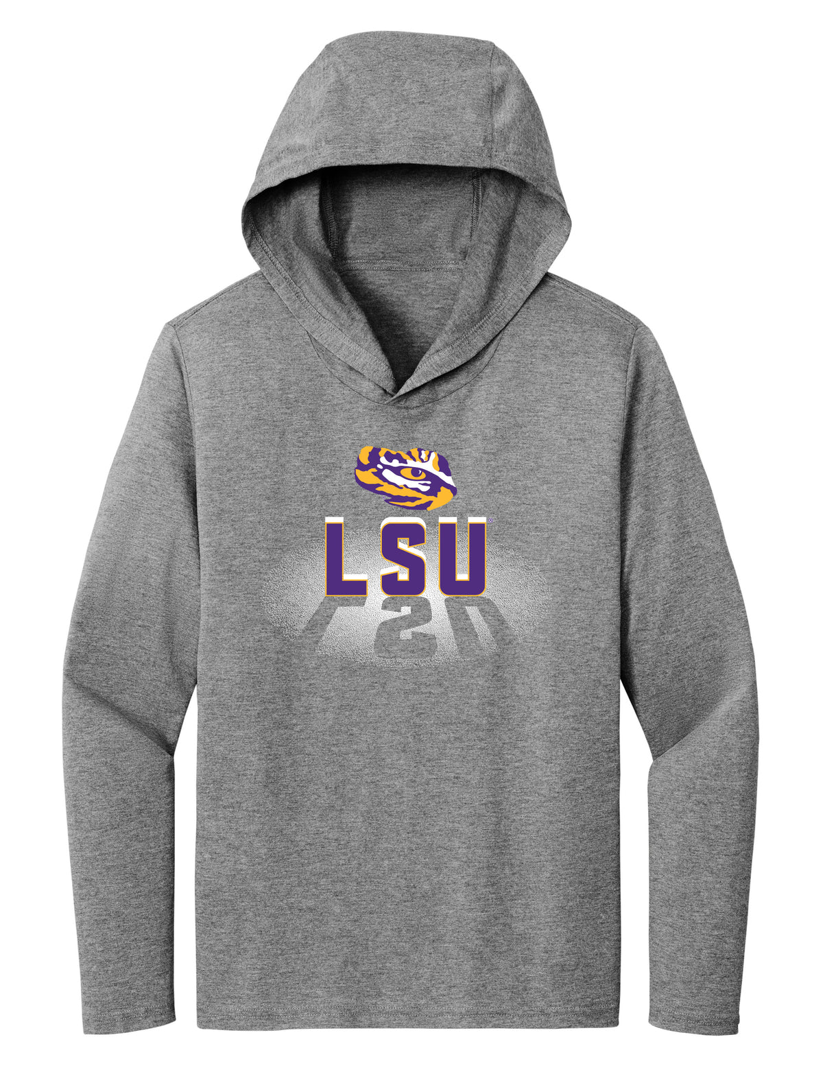 Women's LSU Tigers Long Sleeve Hooded Tee Shirt - Spotlight and Shadow LSU