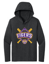 Women's LSU Tigers Long Sleeve Hooded Tee Shirt - LSU Baseball Diamond