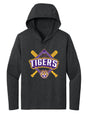 Women's LSU Tigers Long Sleeve Hooded Tee Shirt - LSU Baseball Diamond