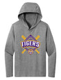 Women's LSU Tigers Long Sleeve Hooded Tee Shirt - LSU Baseball Diamond