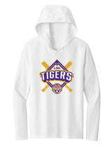 Women's LSU Tigers Long Sleeve Hooded Tee Shirt - LSU Baseball Diamond