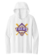 Women's LSU Tigers Long Sleeve Hooded Tee Shirt - LSU Baseball Diamond