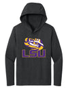 Women's LSU Tigers Long Sleeve Hooded Tee Shirt - Tiger Eye LSU